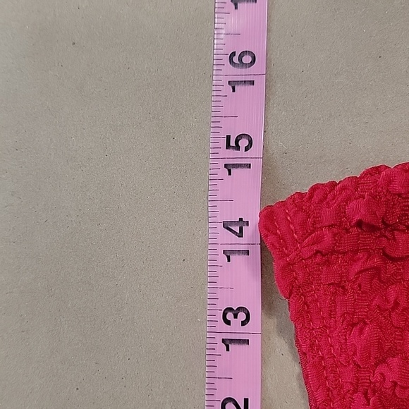 SHEIN Size XL Red Textured 3 Piece Bikini Set.  NEW without Tags - Picture 10 of 14